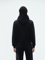 AMIRI BLACK STAGGERED LOGO HOODIE