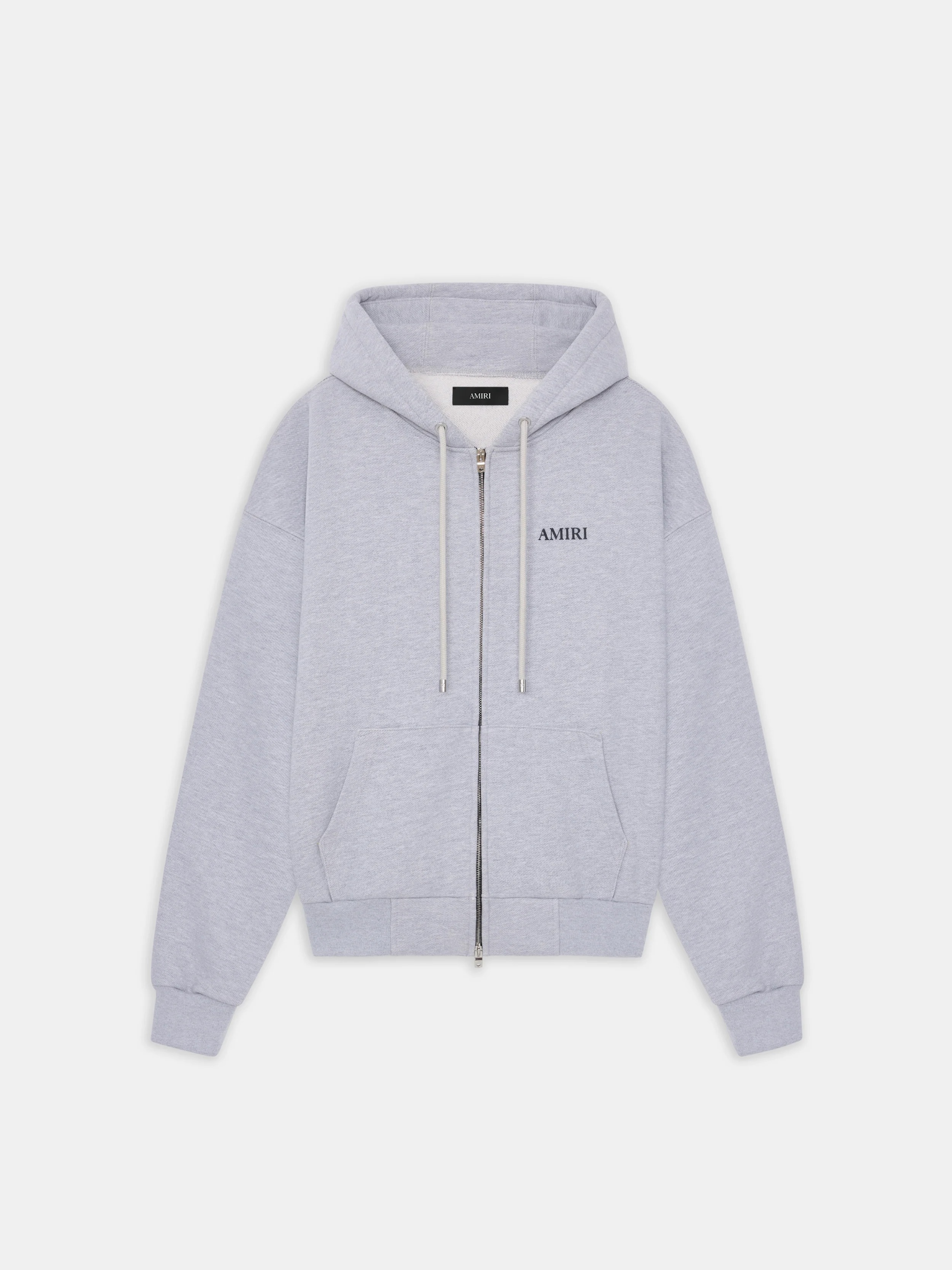 AMIRI HEATHER GREY ZIP UP HOODIE AMIRI HEATHER GREY ZIP UP HOODIE