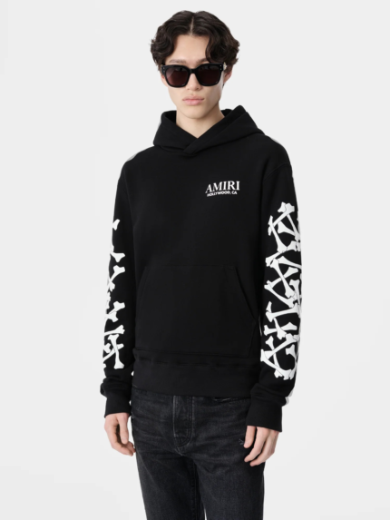 AMIRI BLACK BONES STACKED HOODIE