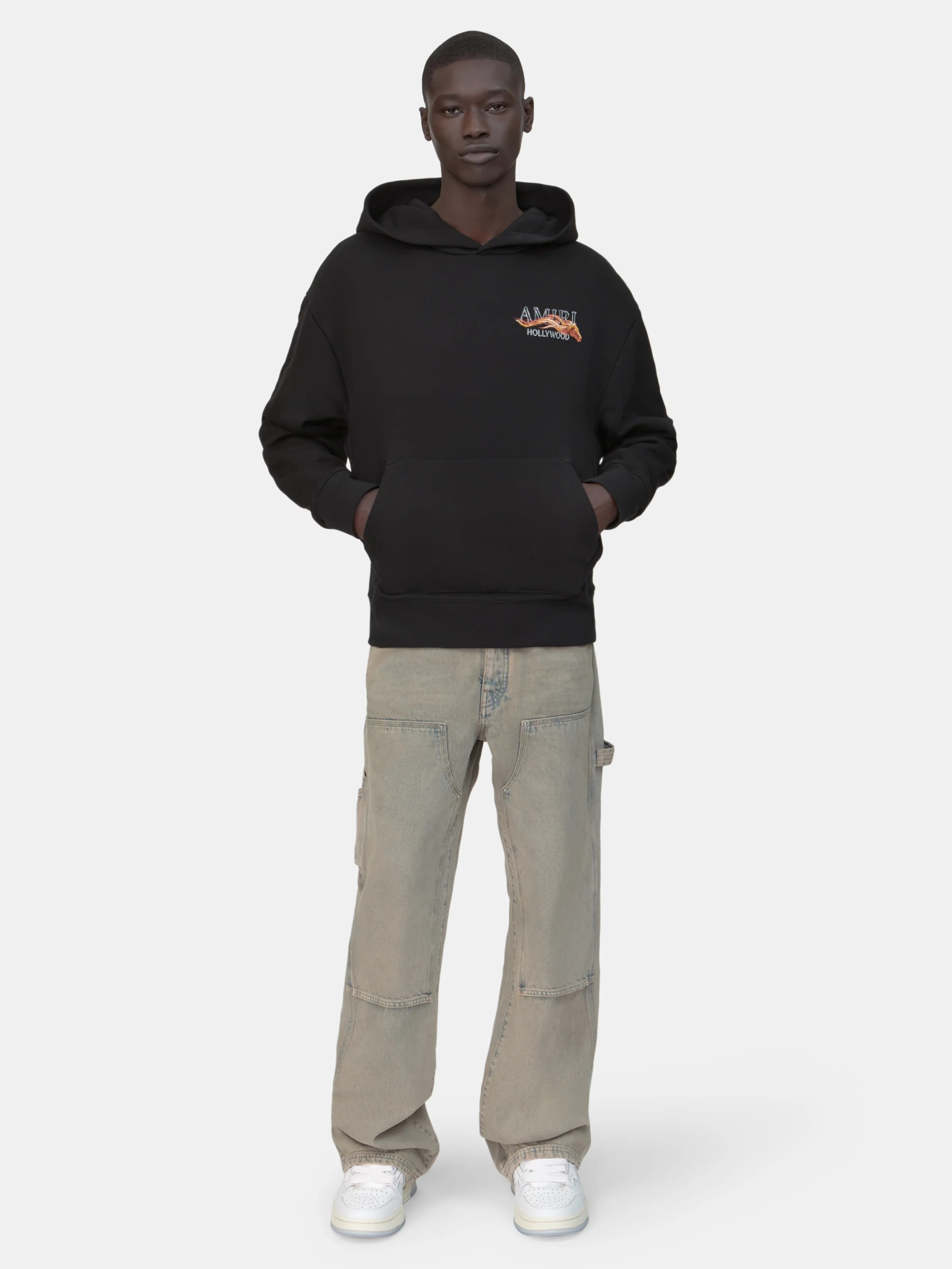 AMIRI HOODIE HOLLYWOOD HORSE Black