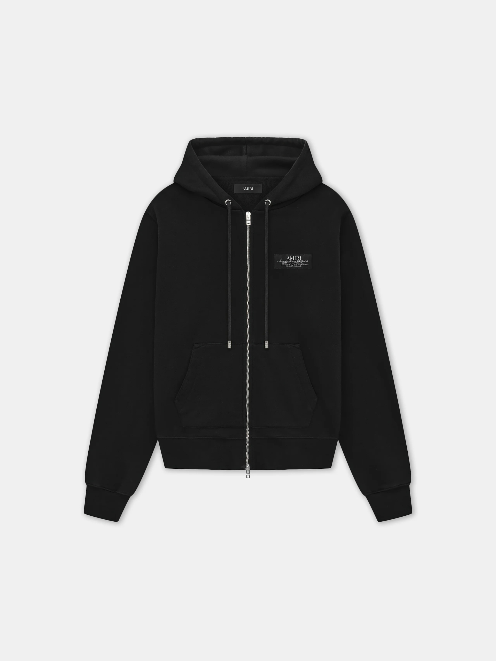 AMIRI BLACK AMIRI SPIRIT ZIP HOODIE AMIRI BLACK AMIRI SPIRIT ZIP HOODIE