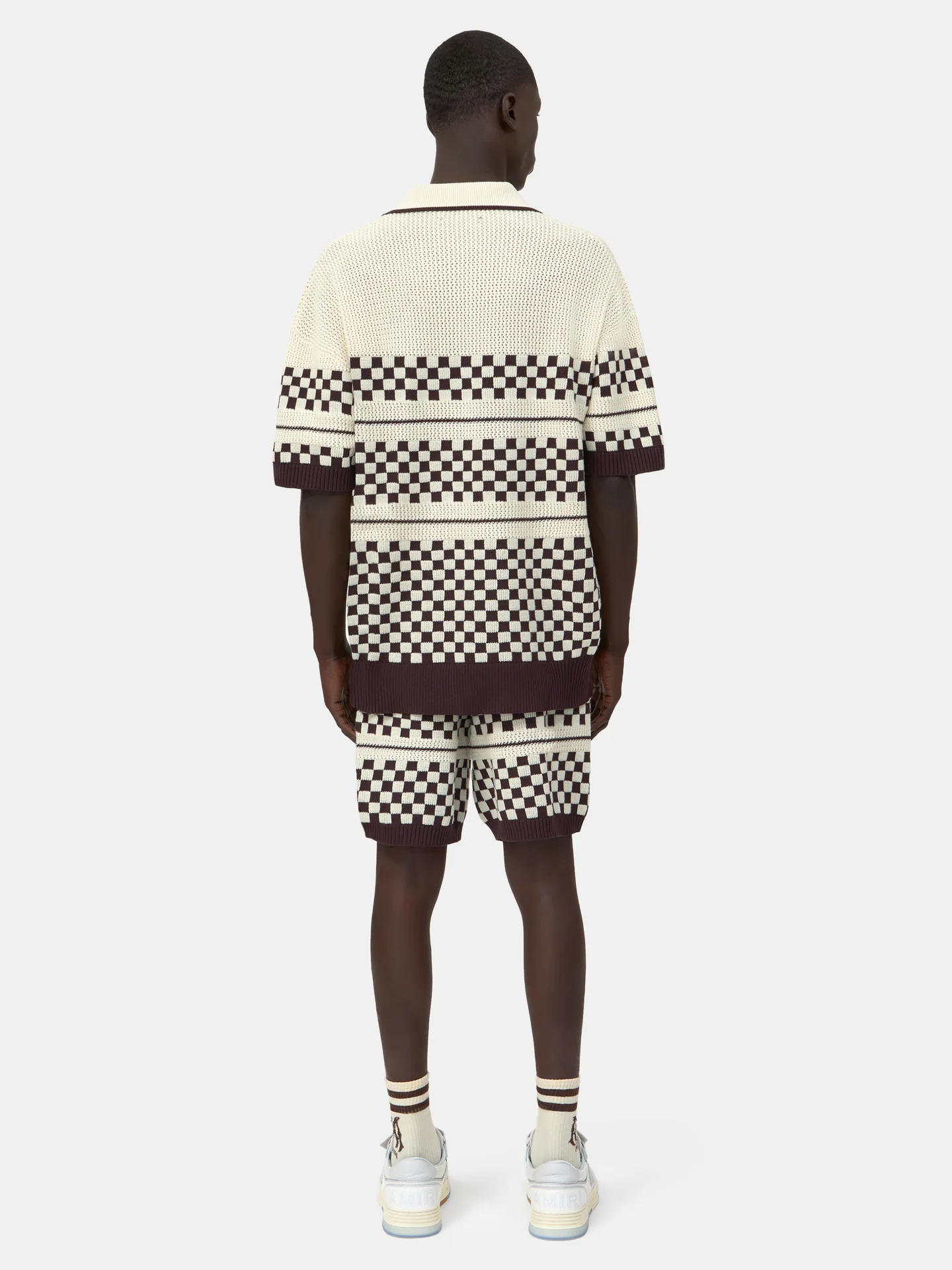 Amiri Alabaster CHECKERED MESH SHIRT