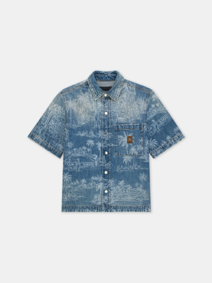 Amiri Harbor Indigo CHATEAU PALMS DENIM SHIRT