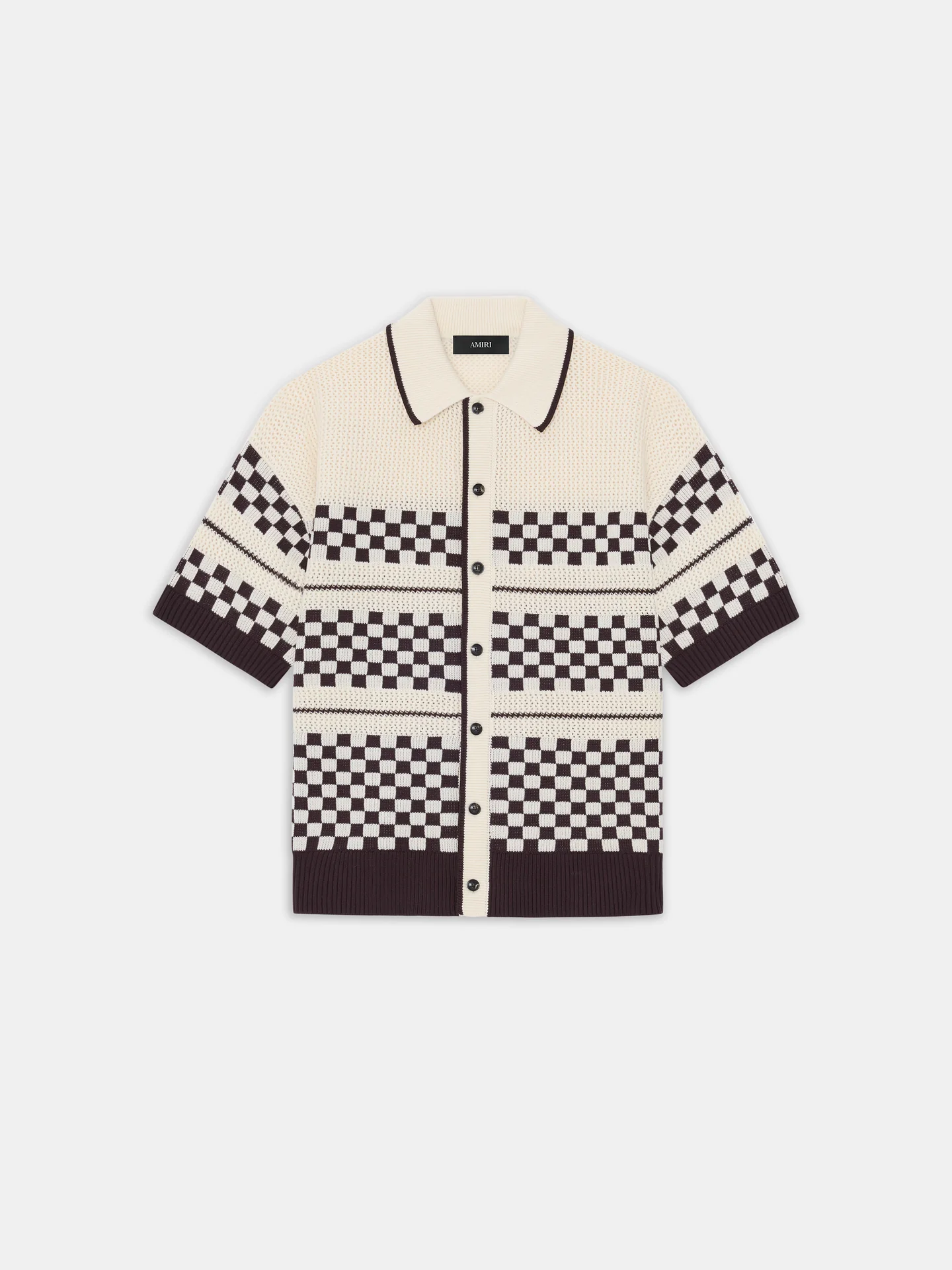 Amiri Alabaster CHECKERED MESH SHIRT Amiri Alabaster CHECKERED MESH SHIRT