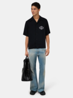 AMIRI BLACK CHATEAU CREST CAMP SHIRT