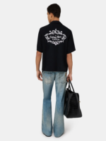 AMIRI BLACK CHATEAU CREST CAMP SHIRT