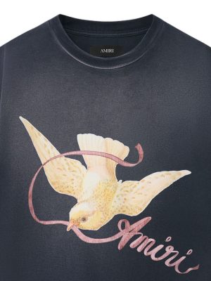 Bird-print oversized amiri T-shirt